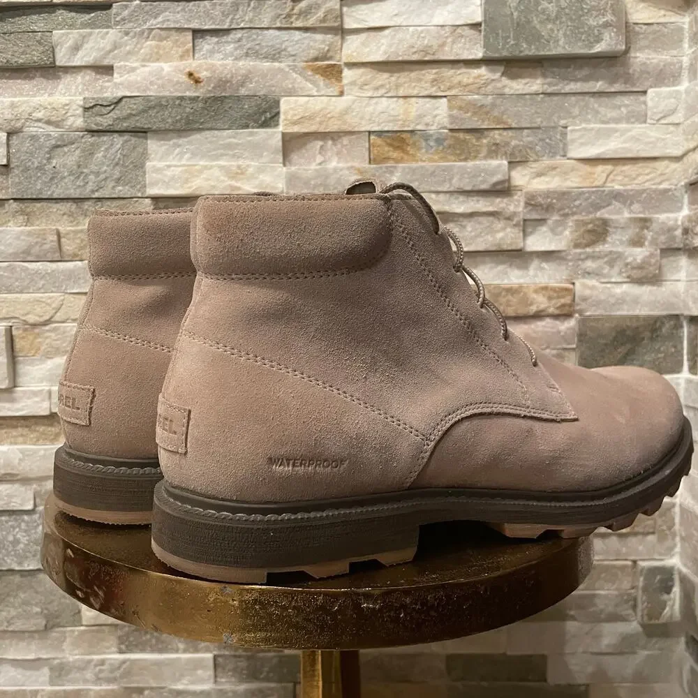 Sorel Men's 13 NM3848 Madison 2 Chukka Boots | Suede Leather, Taupe, Lug Sole